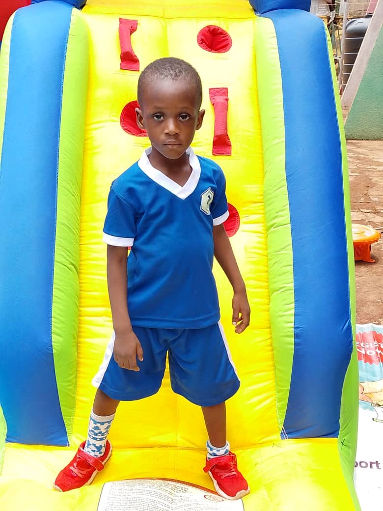 Pupil in blue Zenith School sports uniform